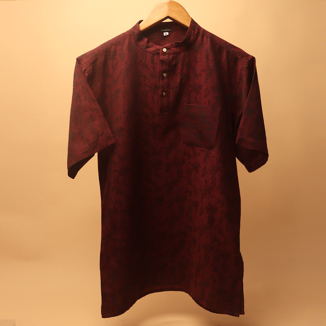 Jacquard Khadi Kurta Shirt #87