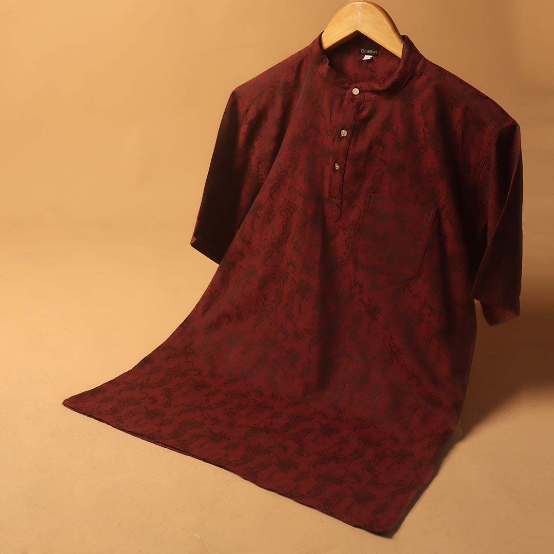 Jacquard Khadi Kurta Shirt #87