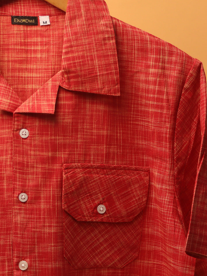 TAMRA * Khadi Cuban Collar Shirt #44