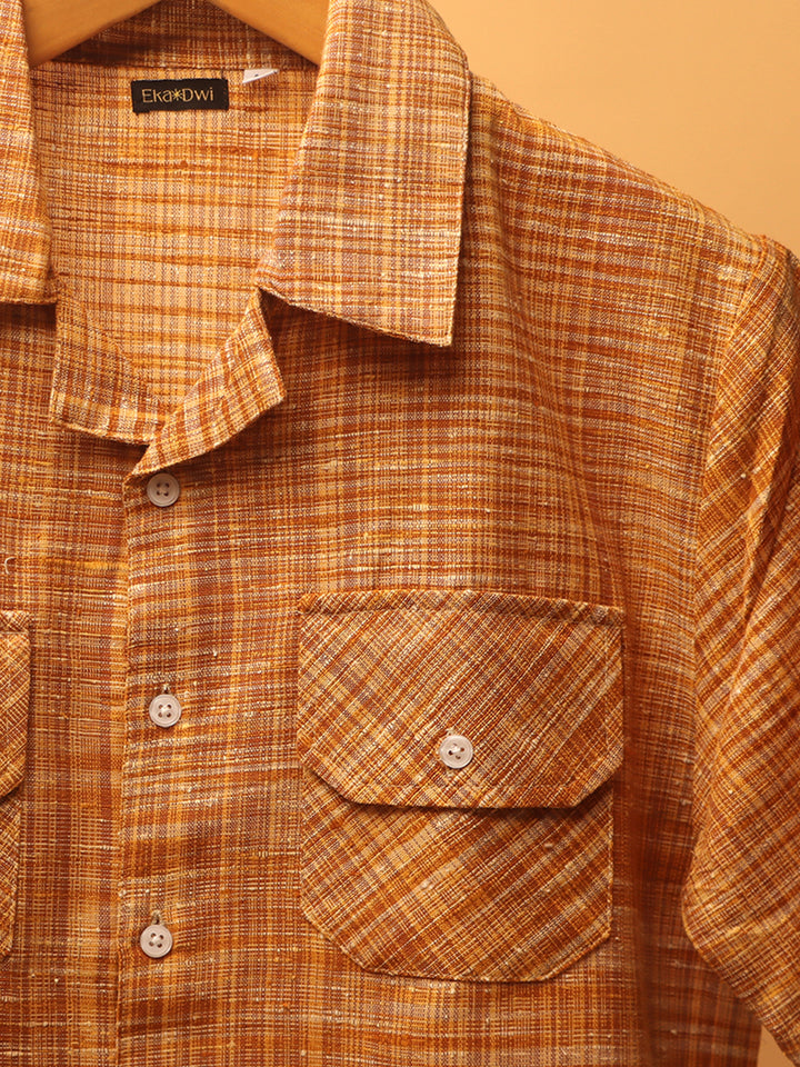 Bhoomi Blend * Khadi Cuban Collar Shirt #43