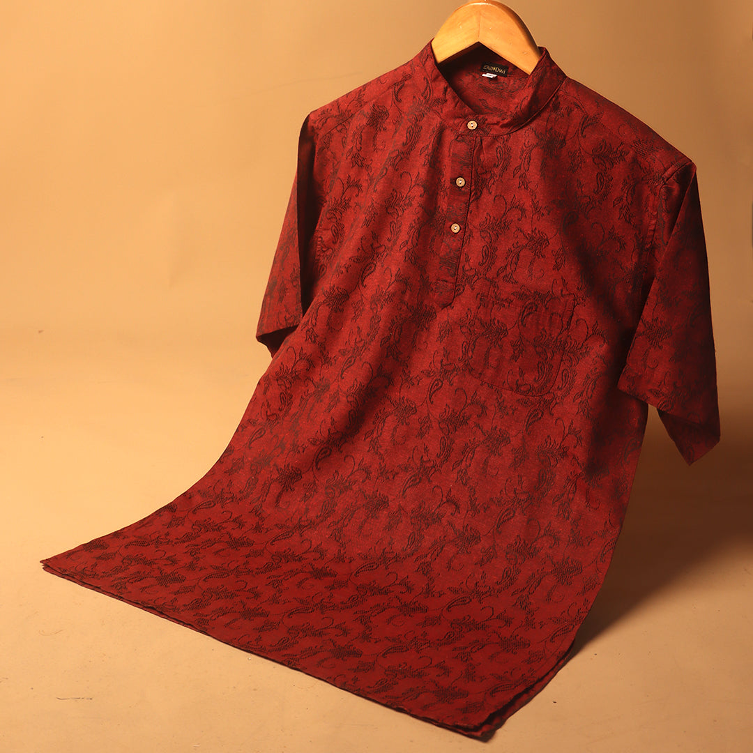 Jacquard Khadi Kurta Shirt #85