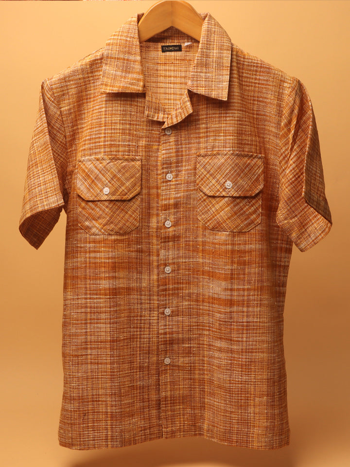 Bhoomi Blend * Khadi Cuban Collar Shirt #43