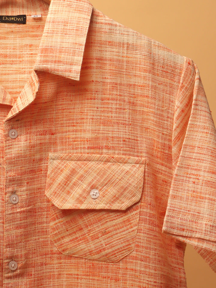 ARKAPRABHA * Khadi Cuban Collar Shirt #42