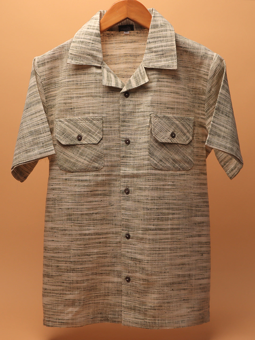 Eka Dwi Khadi Cuban Collar Shirt #41
