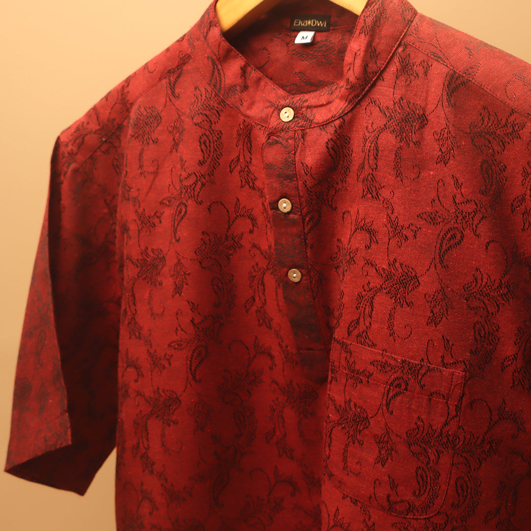 Jacquard Khadi Kurta Shirt #85