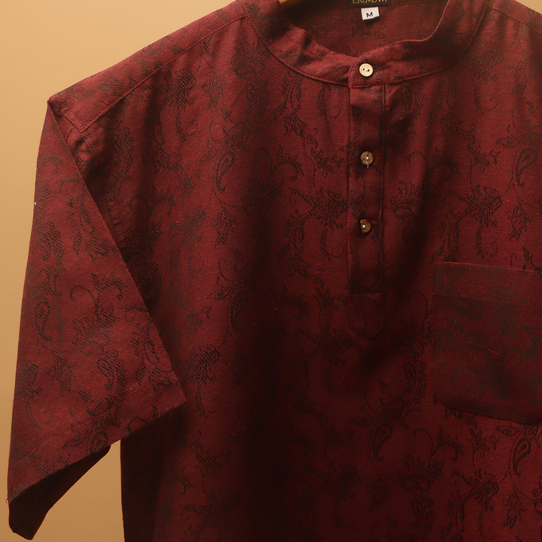 Jacquard Khadi Kurta Shirt #87