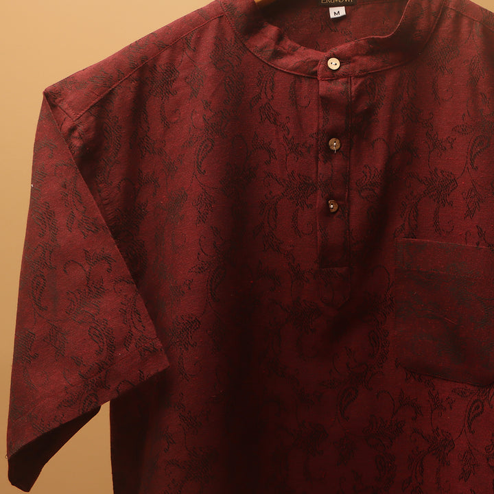 Jacquard Khadi Kurta Shirt #87