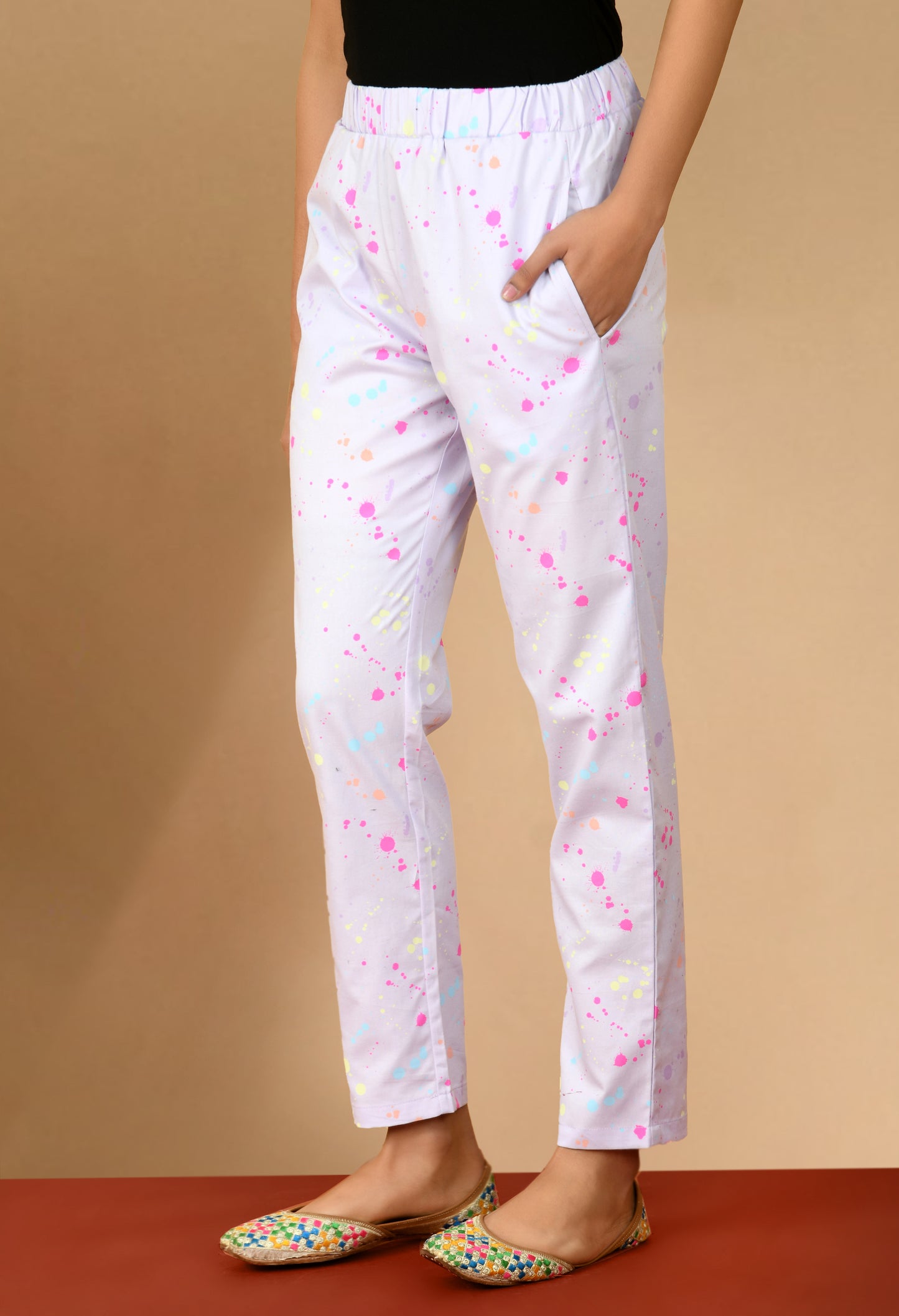 Splash Print Straight Pant#5