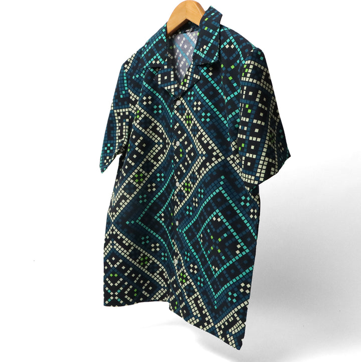 Mosaic Cuban Collar Shirt#4