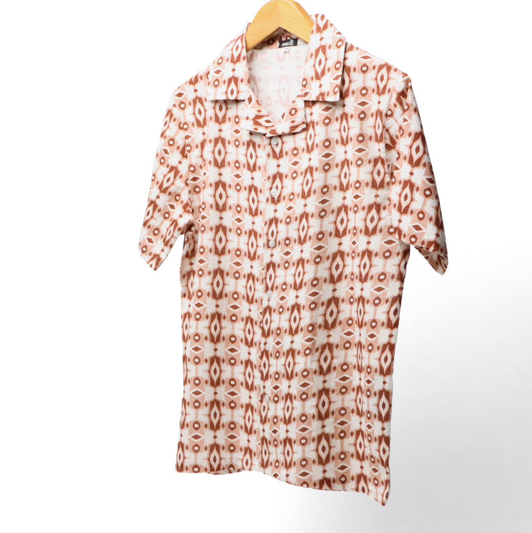 Hazel Ikat Cuban Collar Shirt#10