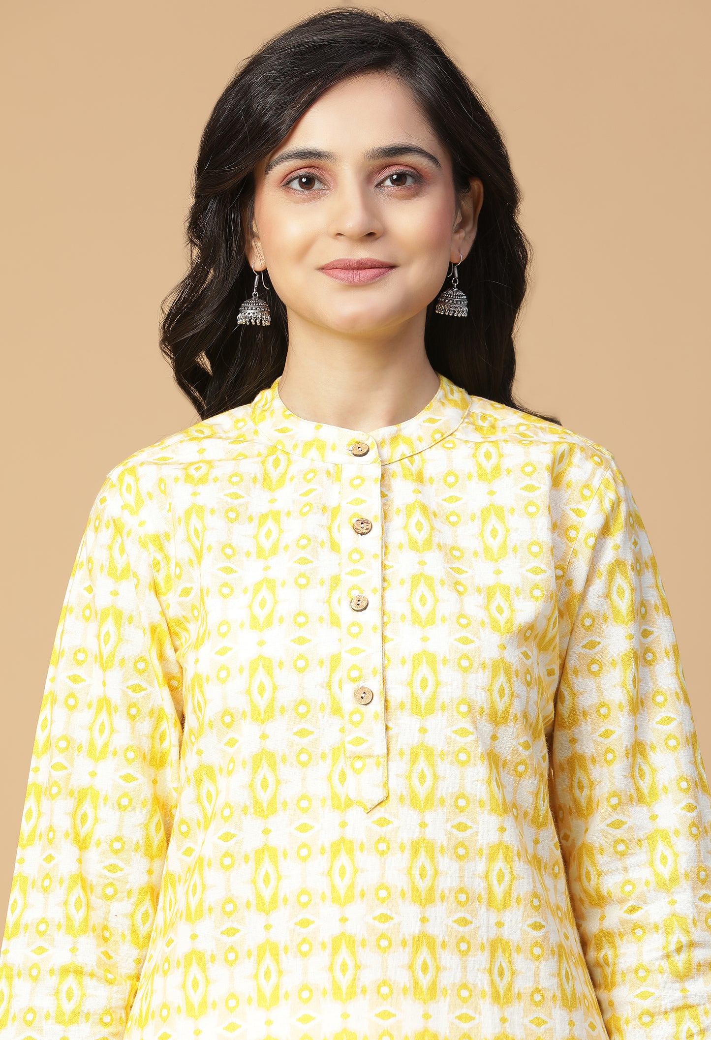Jardi Ikat Back Yoke Kurta With Bottom#10
