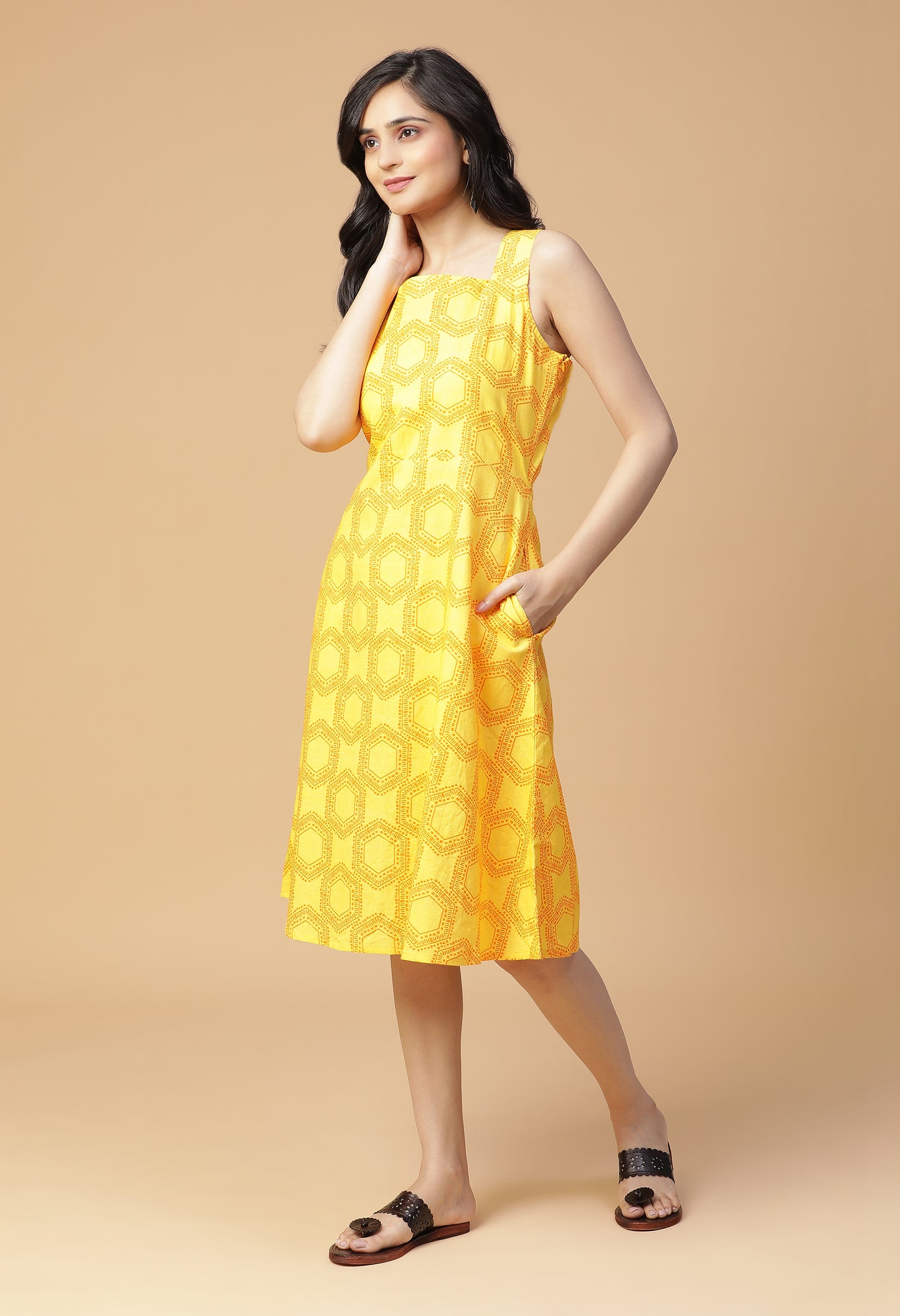 Warm Delight Fit and Flare Midi Dress#21