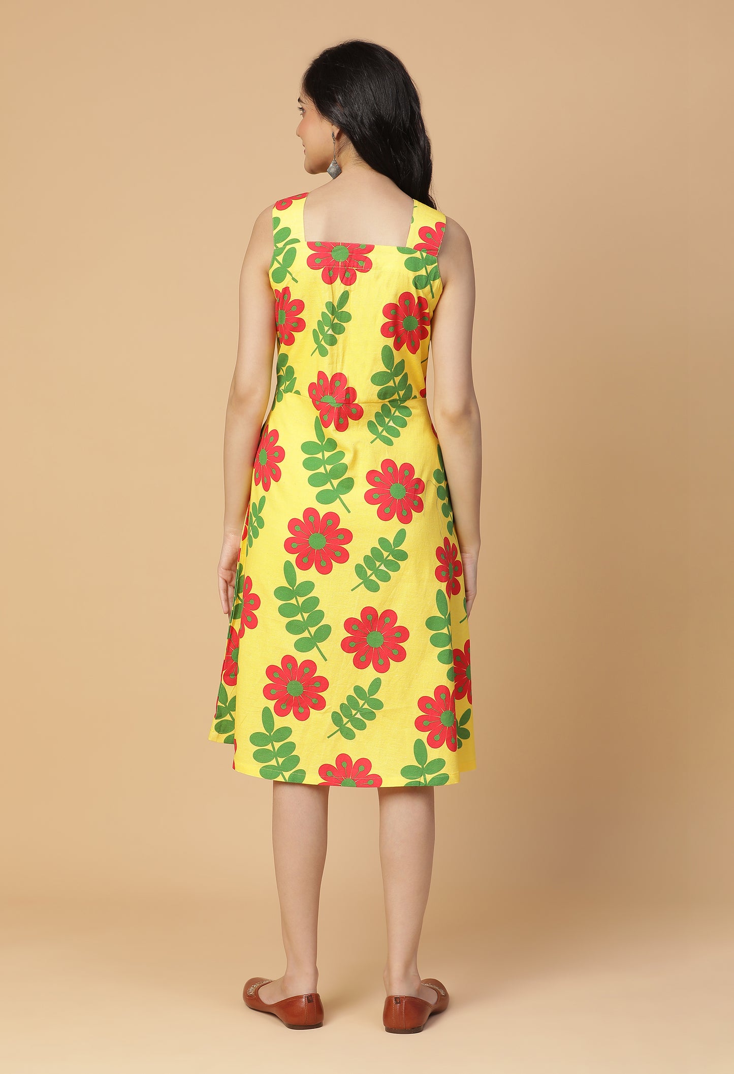 Floral Therapy Fit and Flare Midi Dress#17