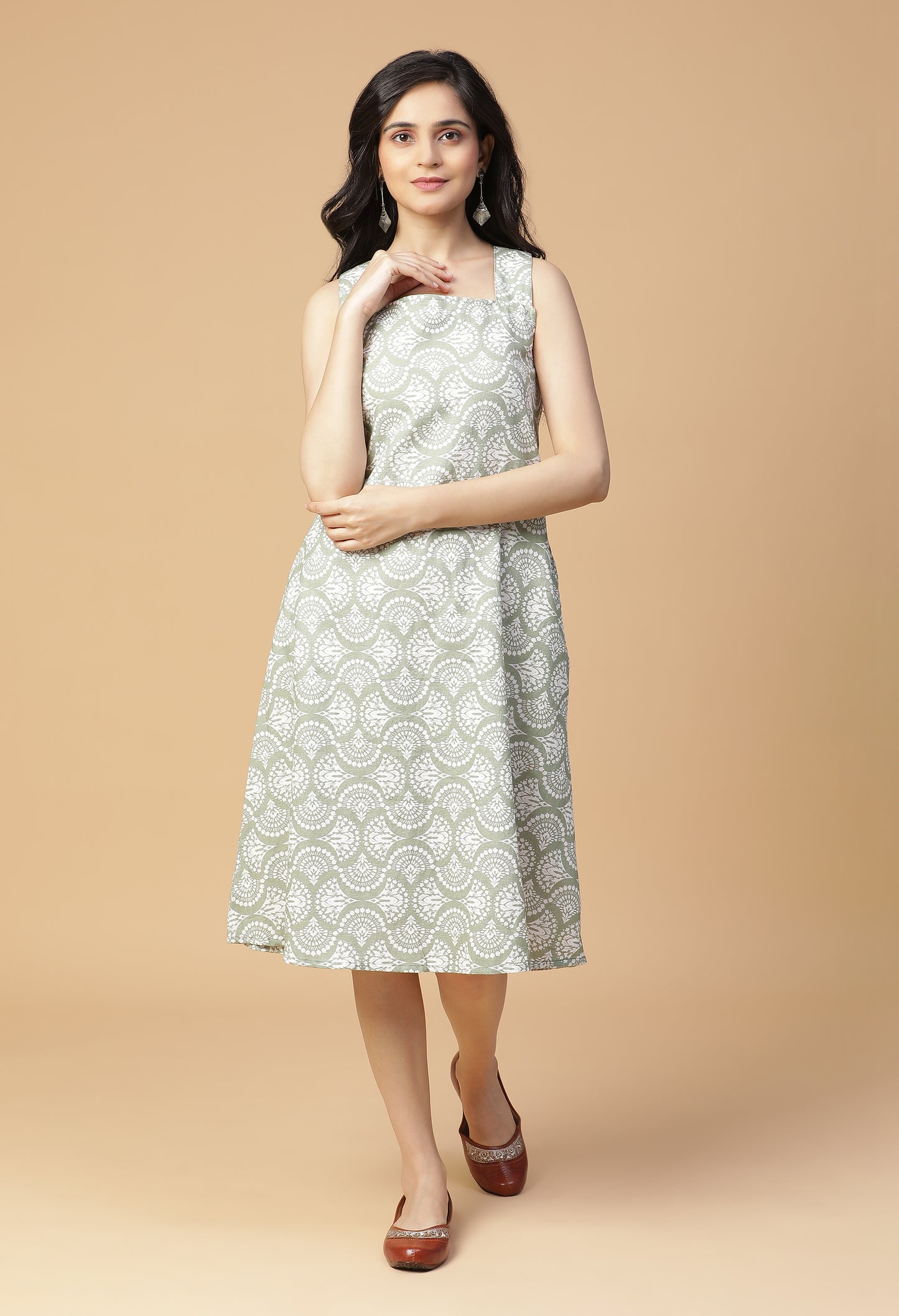 Juno Fit and Flare Midi Dress#18