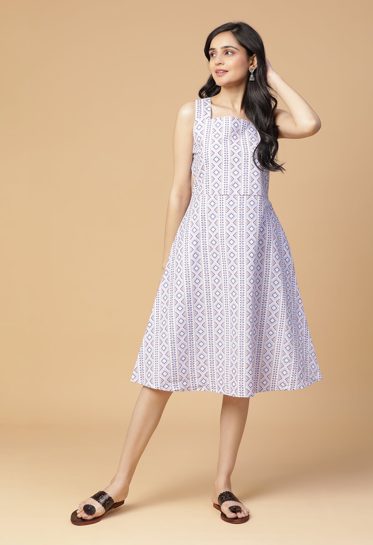 Aruba Fit and Flare Midi Dress#16