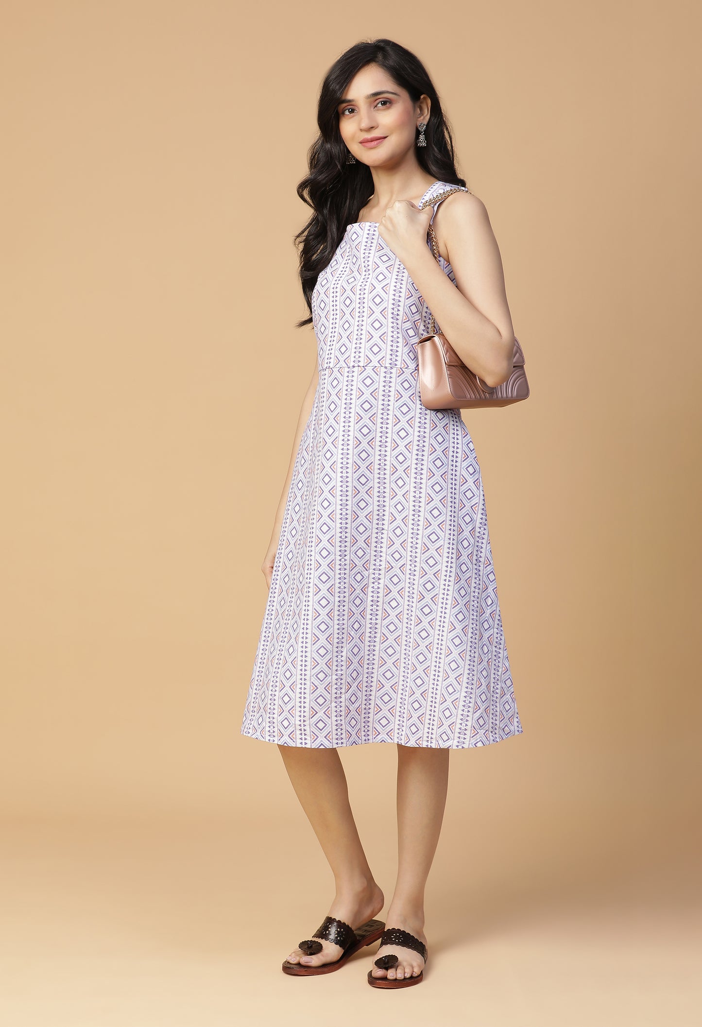 Aruba Fit and Flare Midi Dress#16