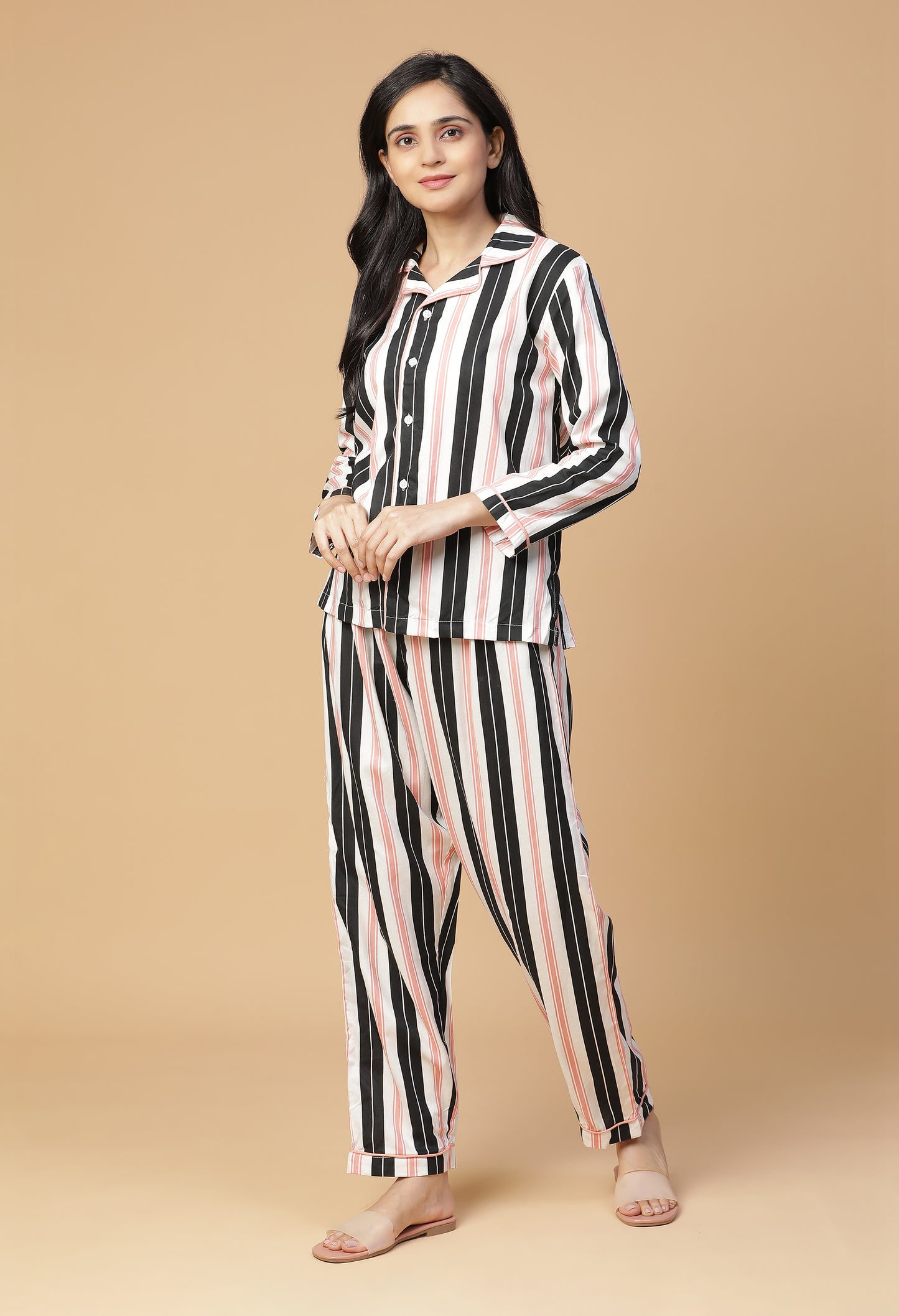 Violleta Stripe Night Suit#5