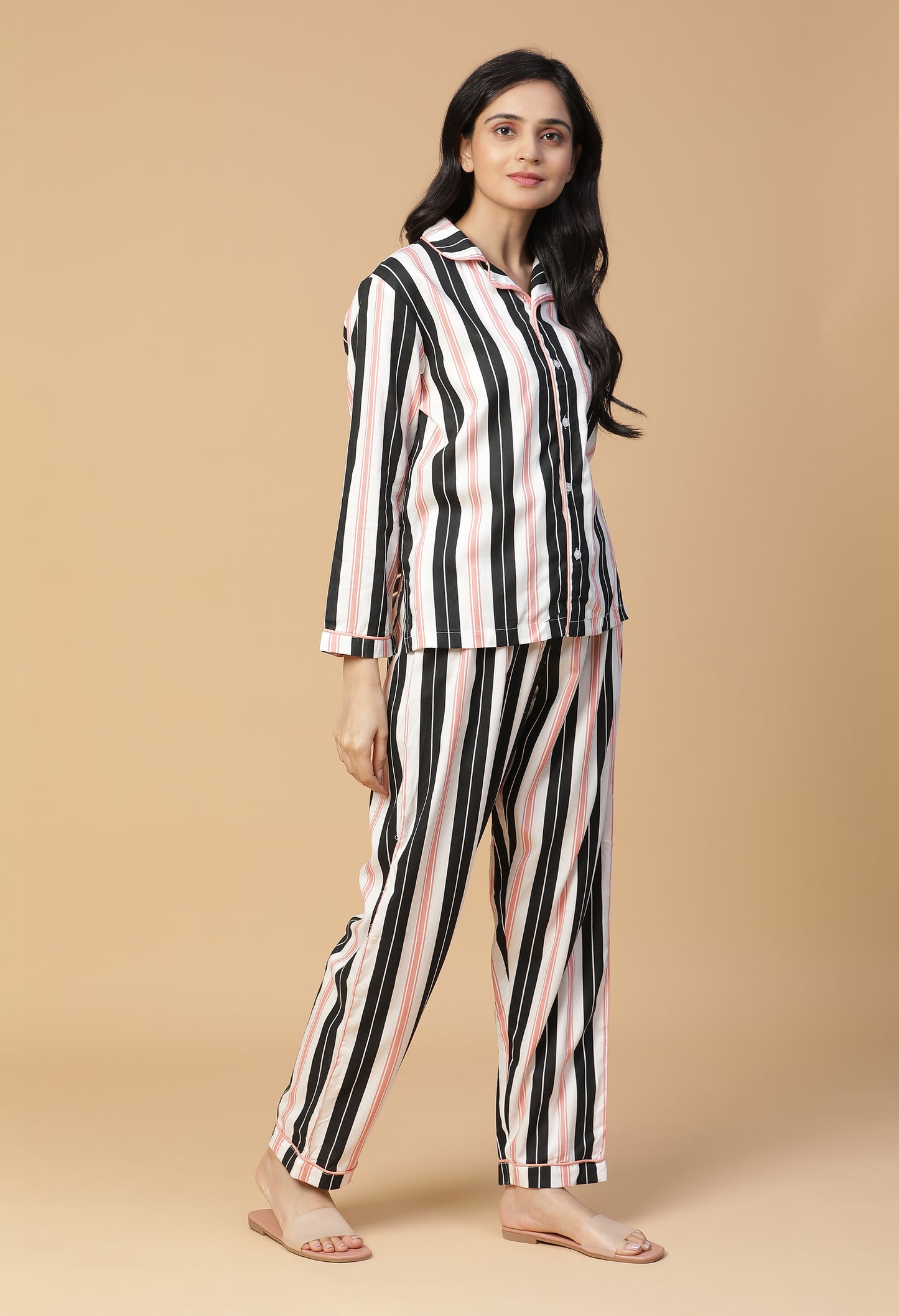 Violleta Stripe Night Suit#5