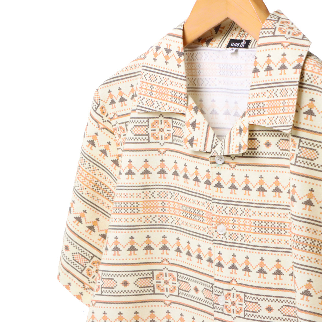 Warli Cuban Collar Shirt#6