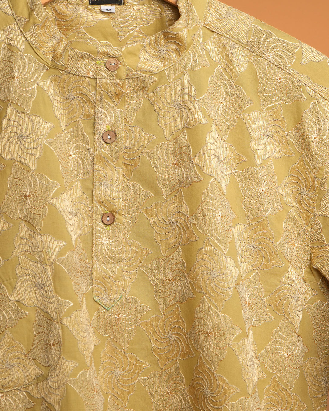 Ivory Botanical Kurta Shirt 