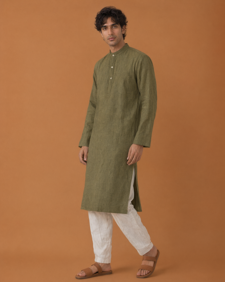 Vanam* Cotton Linen Kurta Set 