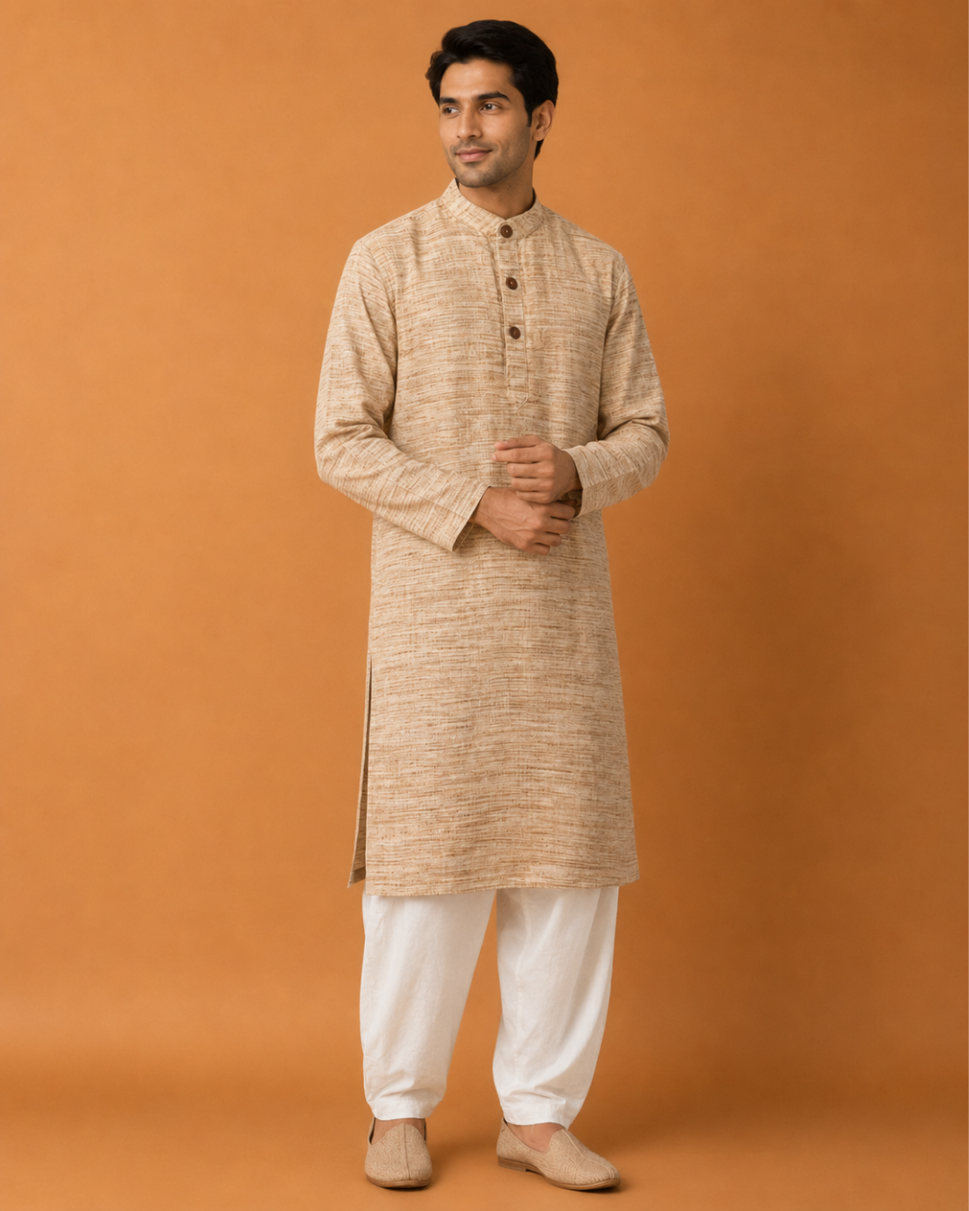 Earthline* Weave Kurta Set 