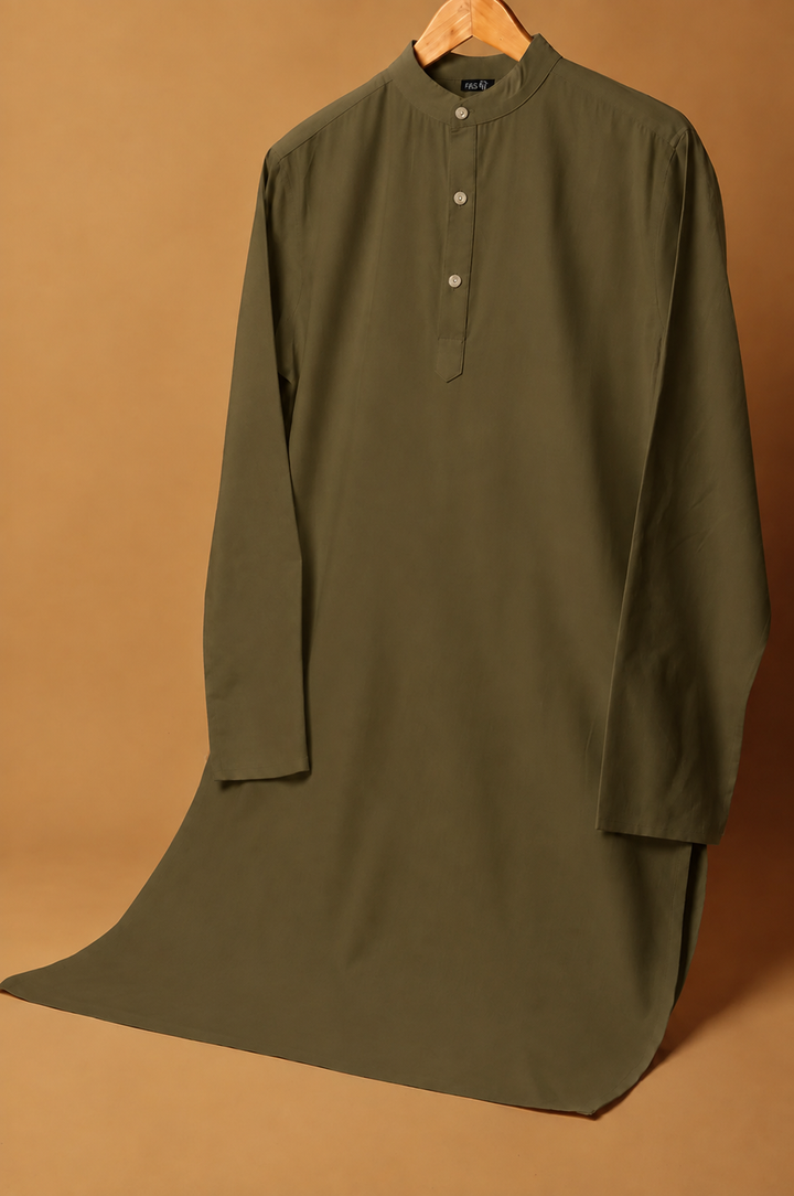 Oryn* Cotton Linen Long Kurta 