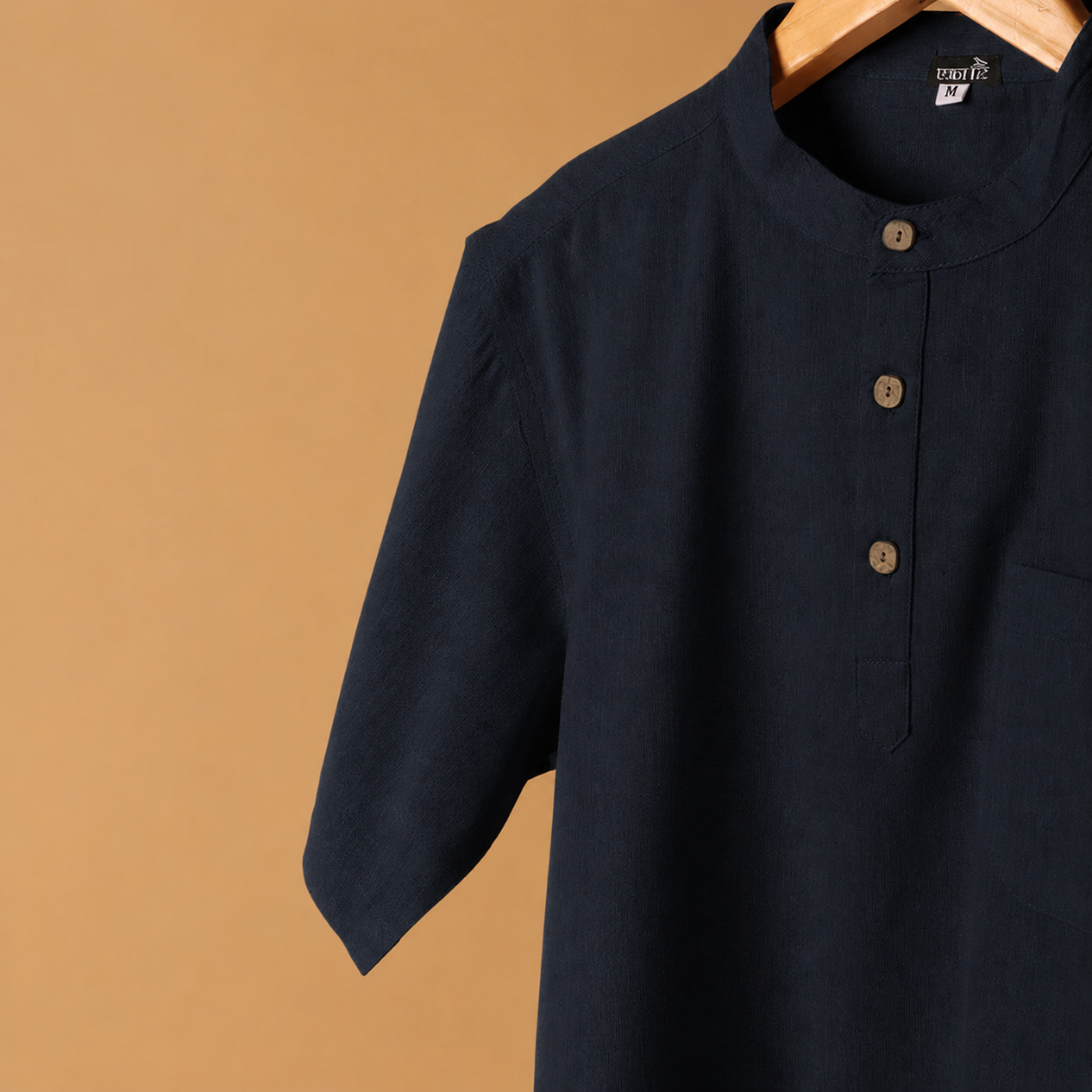Agniv* Cotton Linen Kurta Shirt 