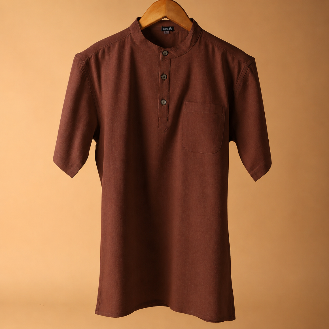 Kasturi* Cotton Linen Kurta Shirt 