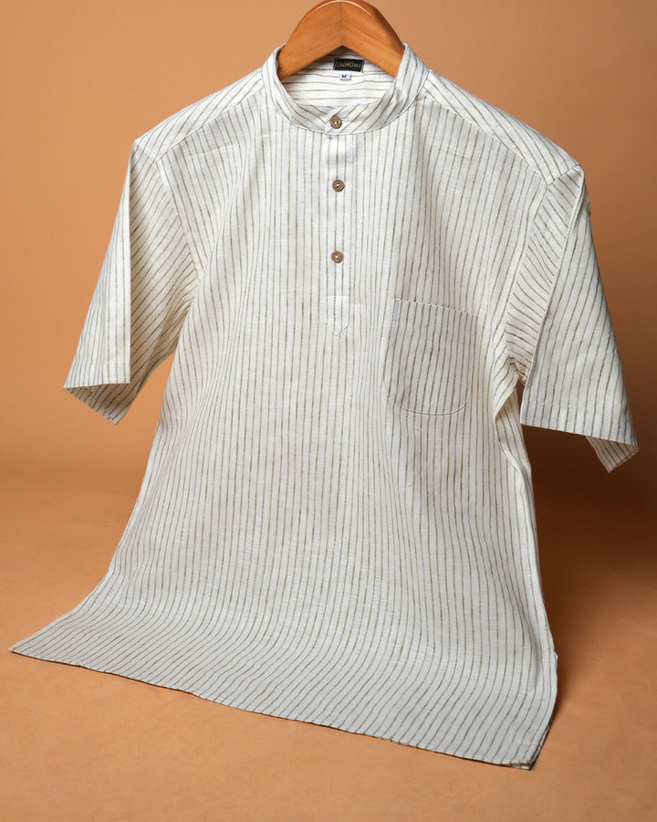 Ivory Goldline* Stripe Kurta Shirt 