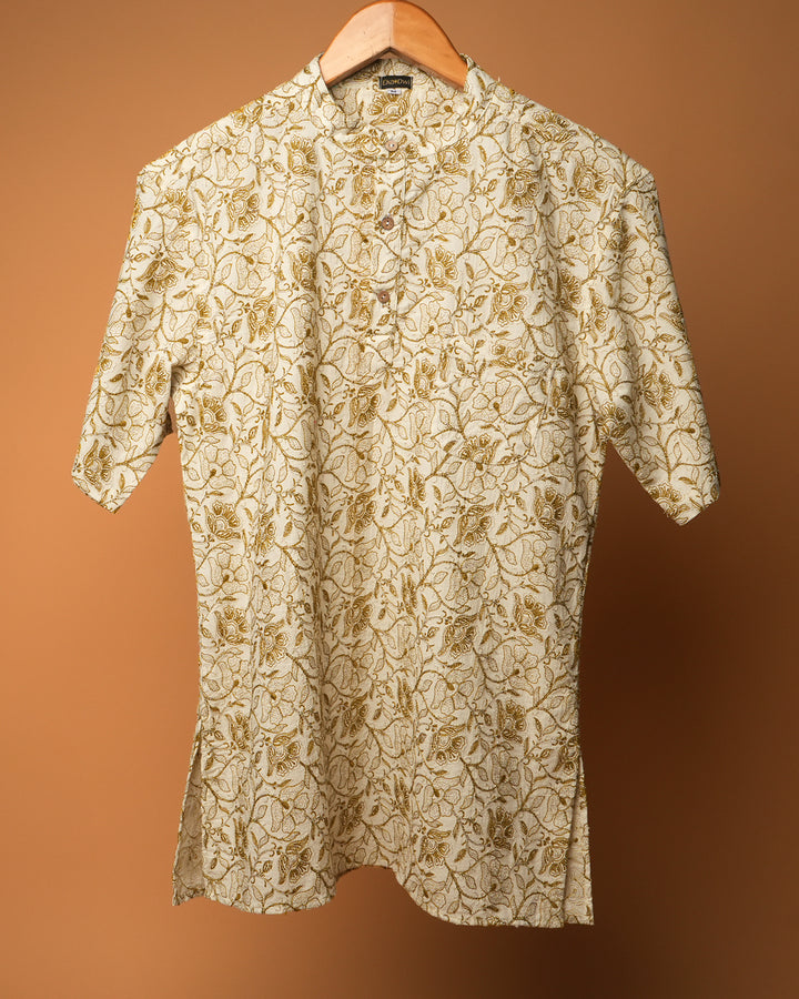 Golden Garden Kurta Shirt 