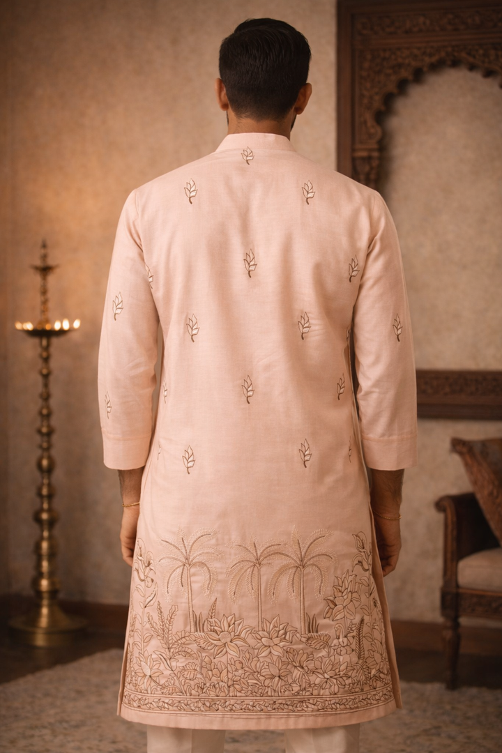 Aarvik * Blush Daman Embroidered Kurta #4