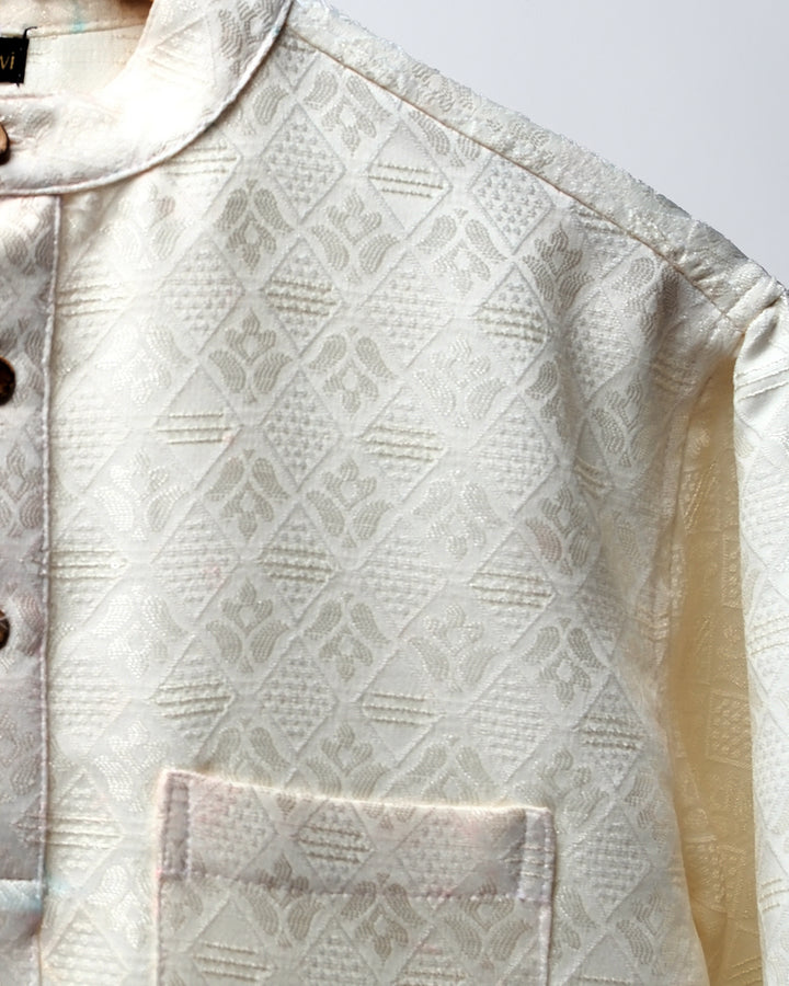 Ivory  * Naksh Sequins Kurta Shirt 