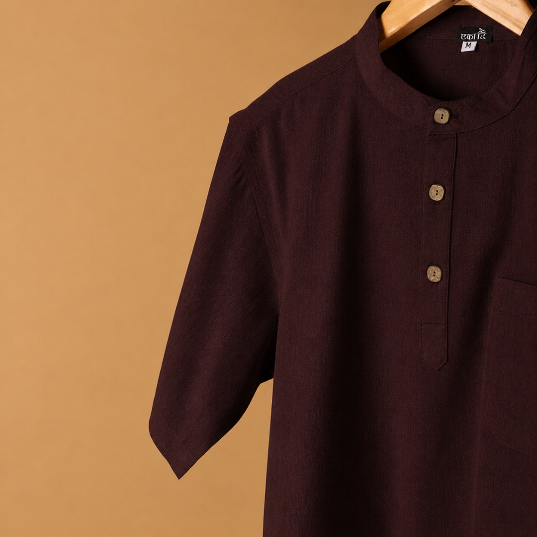 Gahan* Cotton Linen Kurta Shirt 