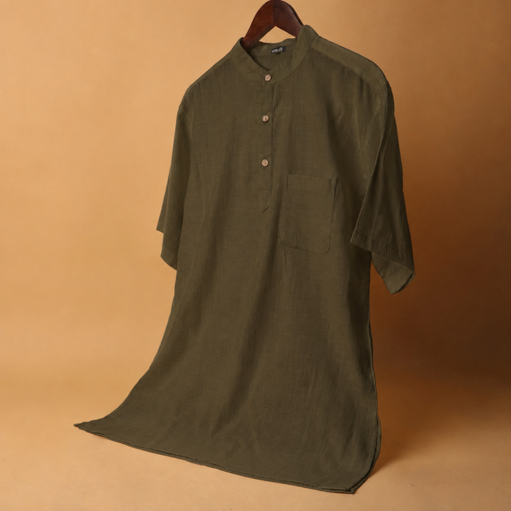 Dhara* Cotton Linen Kurta Shirt 