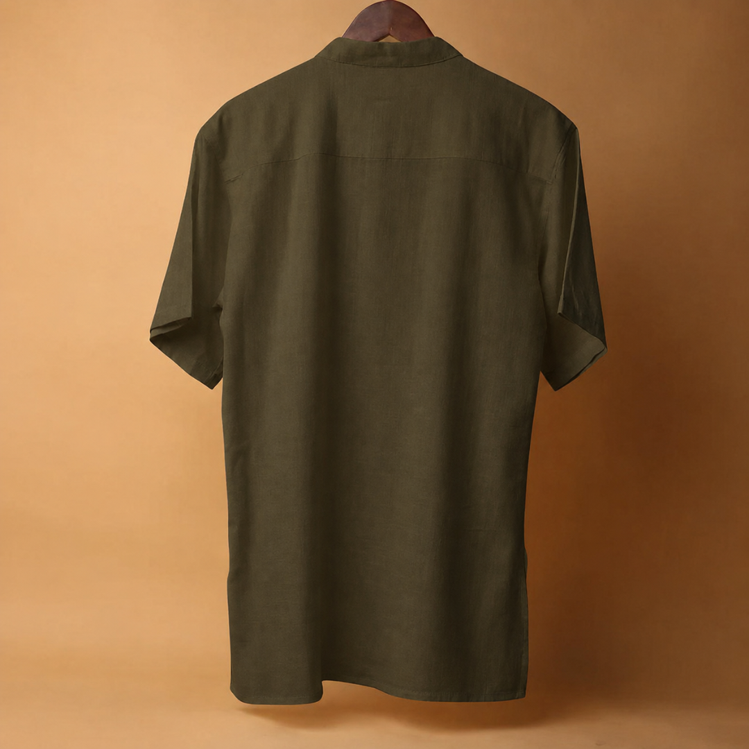 Dhara* Cotton Linen Kurta Shirt 