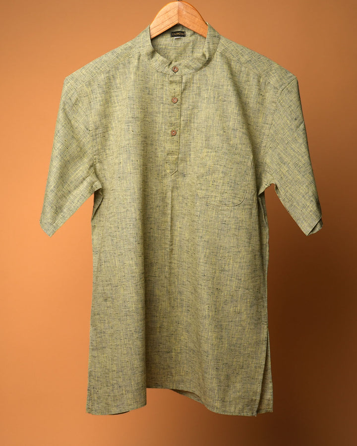 Olive Loom Kurta Shirt 