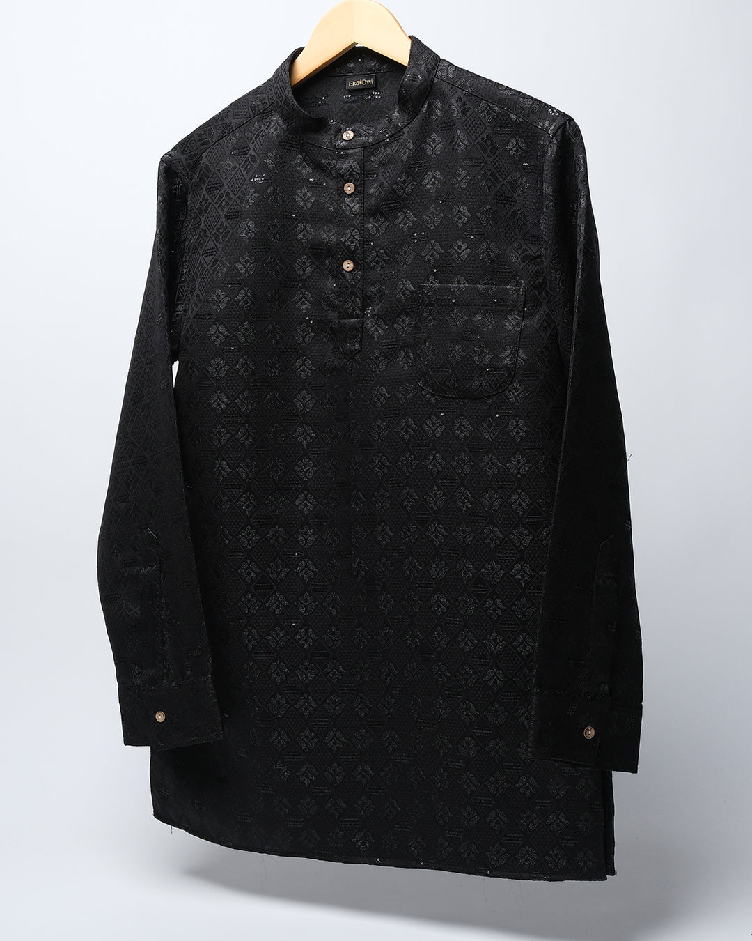 Imperial Black * Naksh Sequins Kurta Shirt 