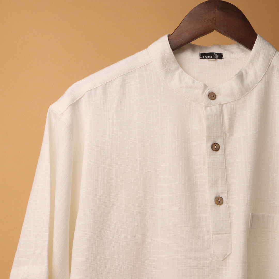 Dhaval* Cotton Linen Kurta Shirt 