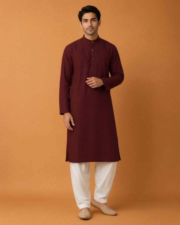 Ruhani* Cotton Linen Kurta Set 