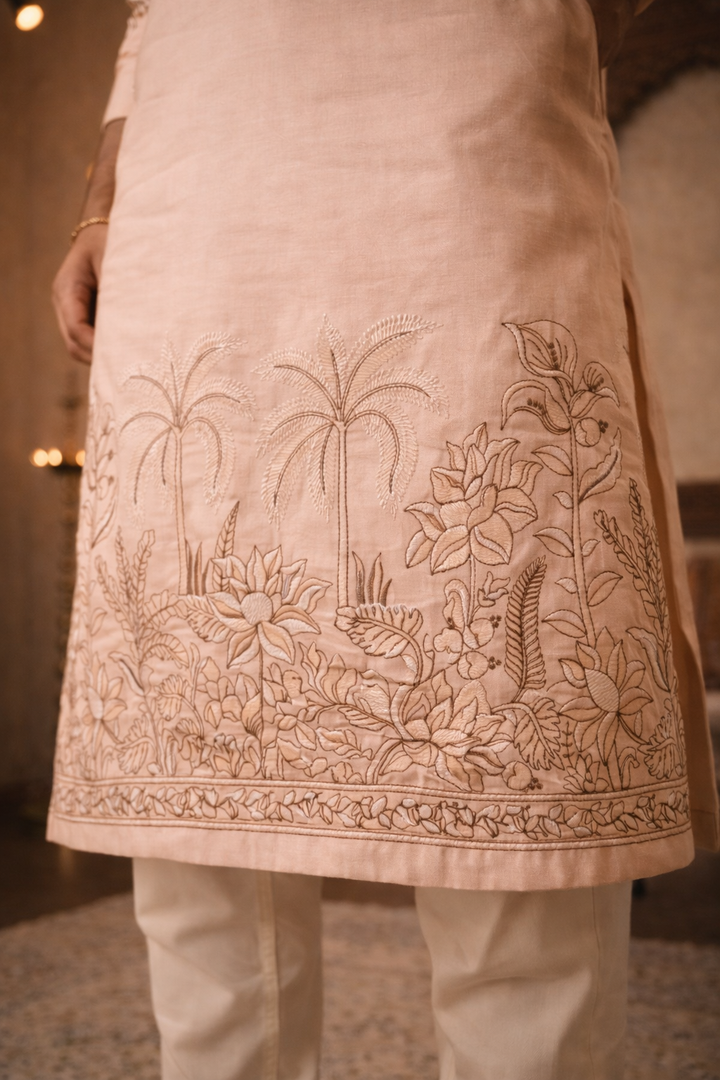 Aarvik * Blush Daman Embroidered Kurta #4