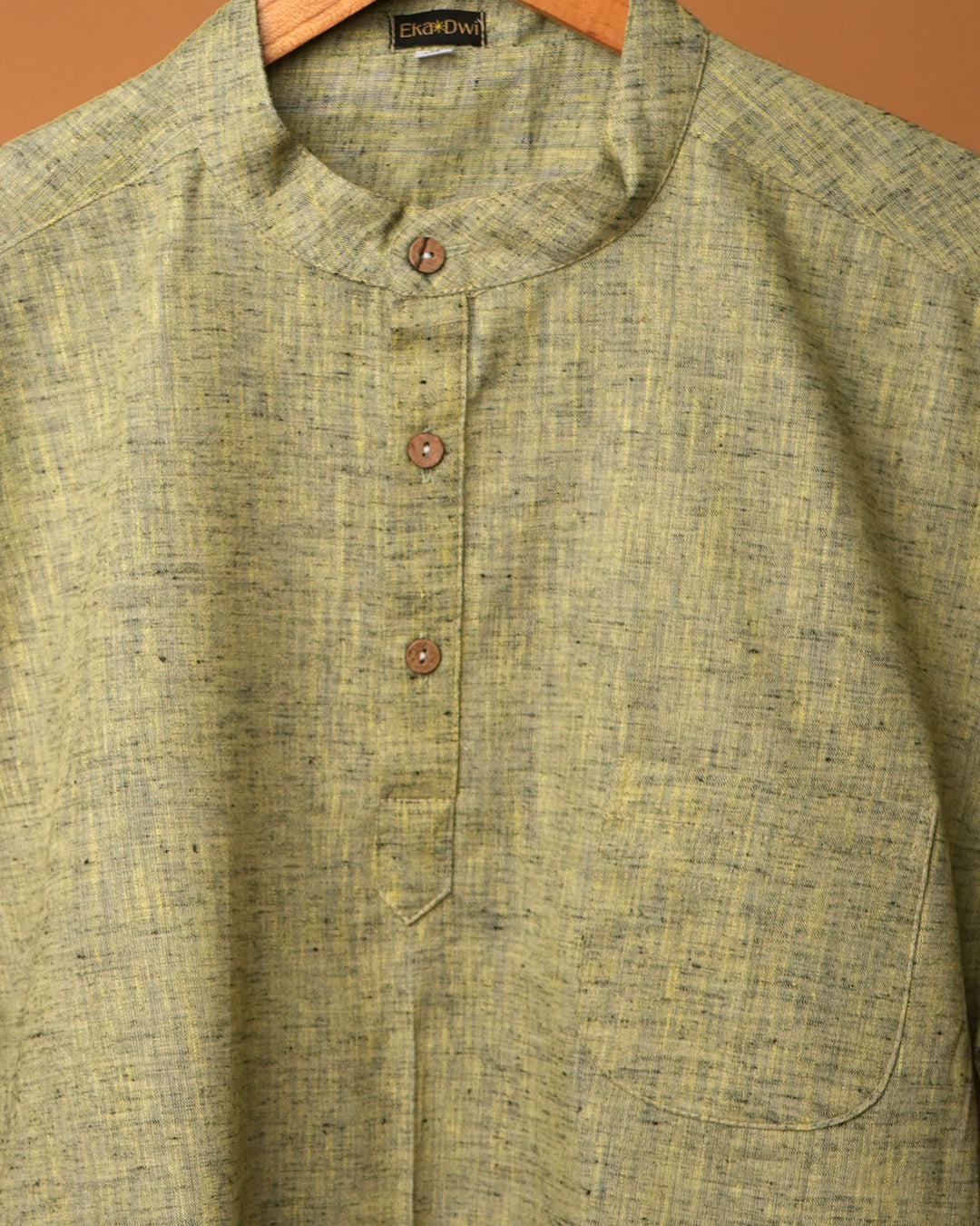 Olive Loom Kurta Shirt 