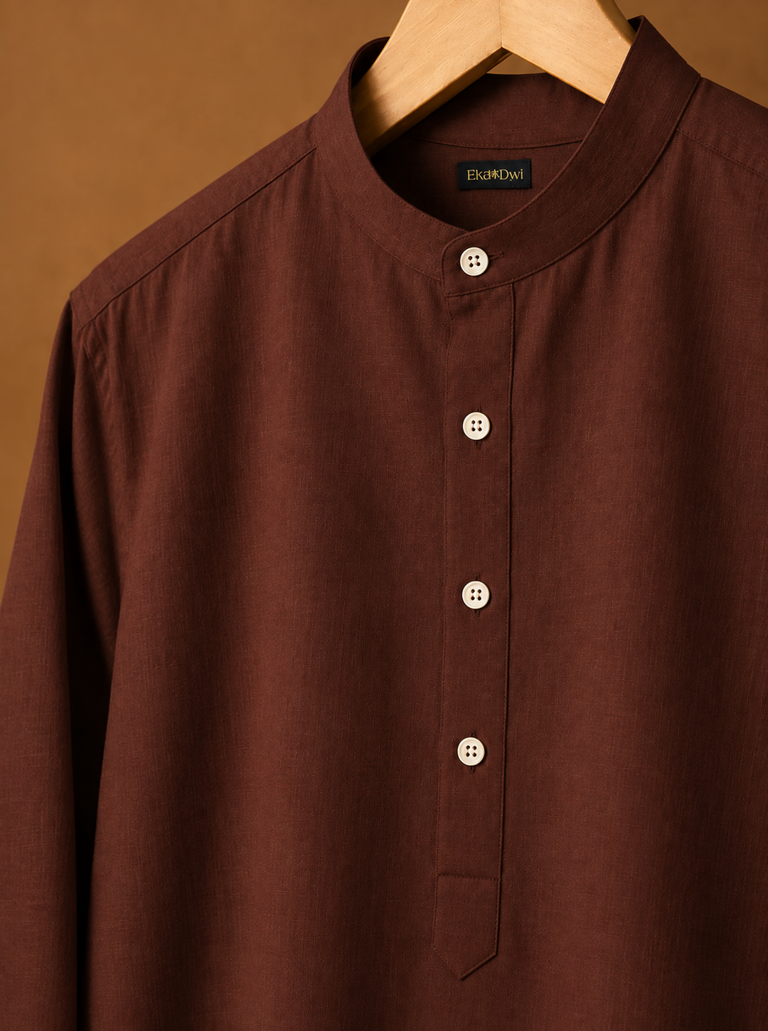 Ruhan* Cotton Linen Long Kurta 