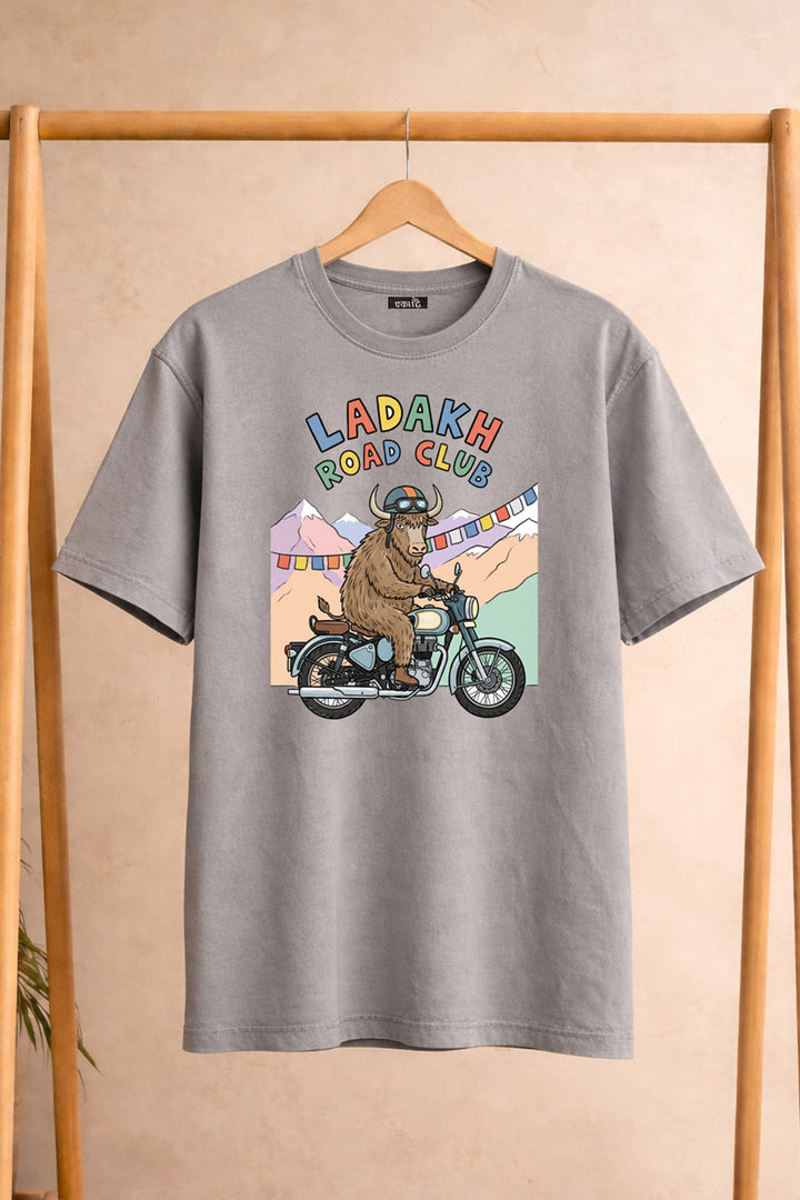 Ladakh * STONE WASH PRINTED OVER SIZE TEE #7