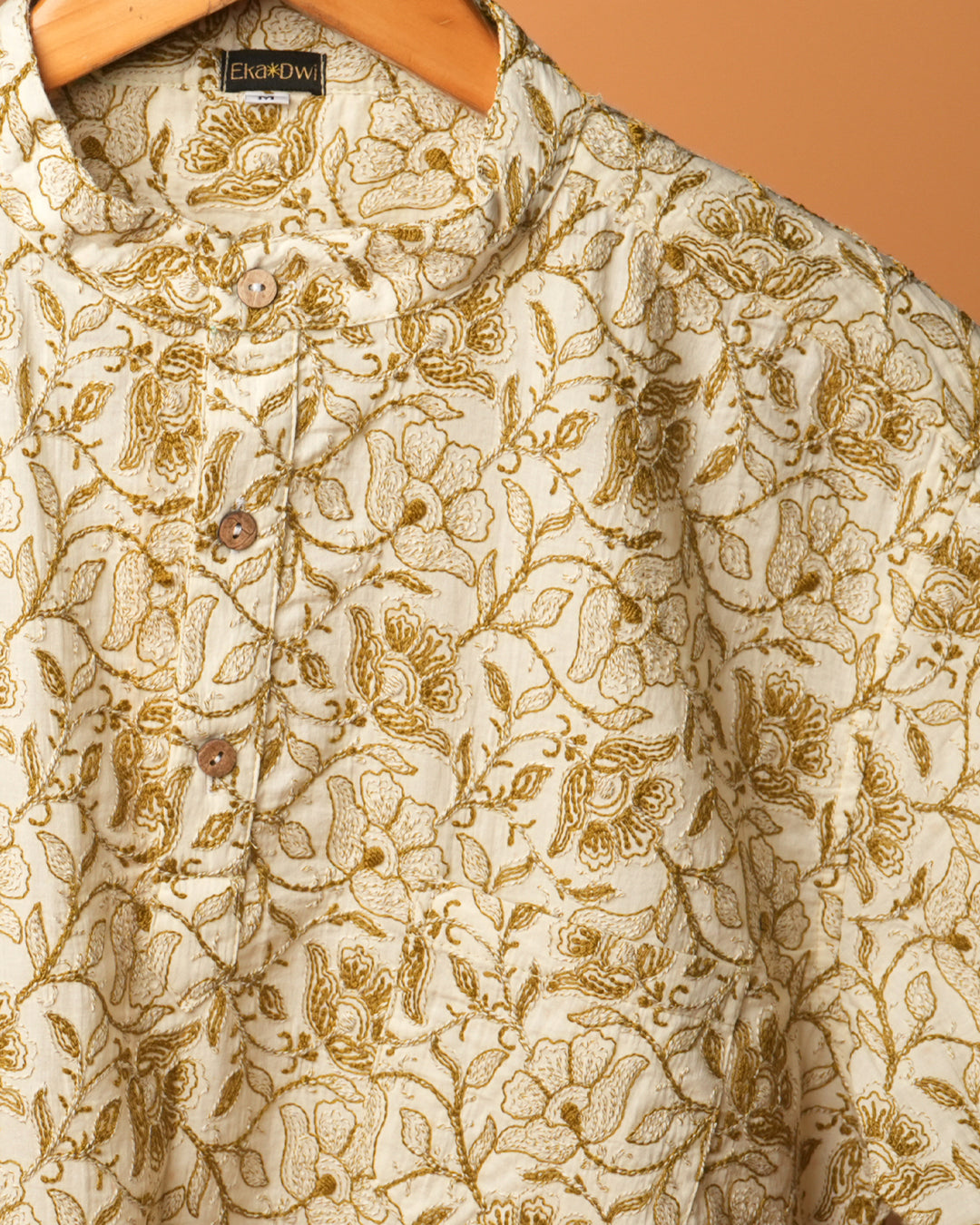 Golden Garden Kurta Shirt 