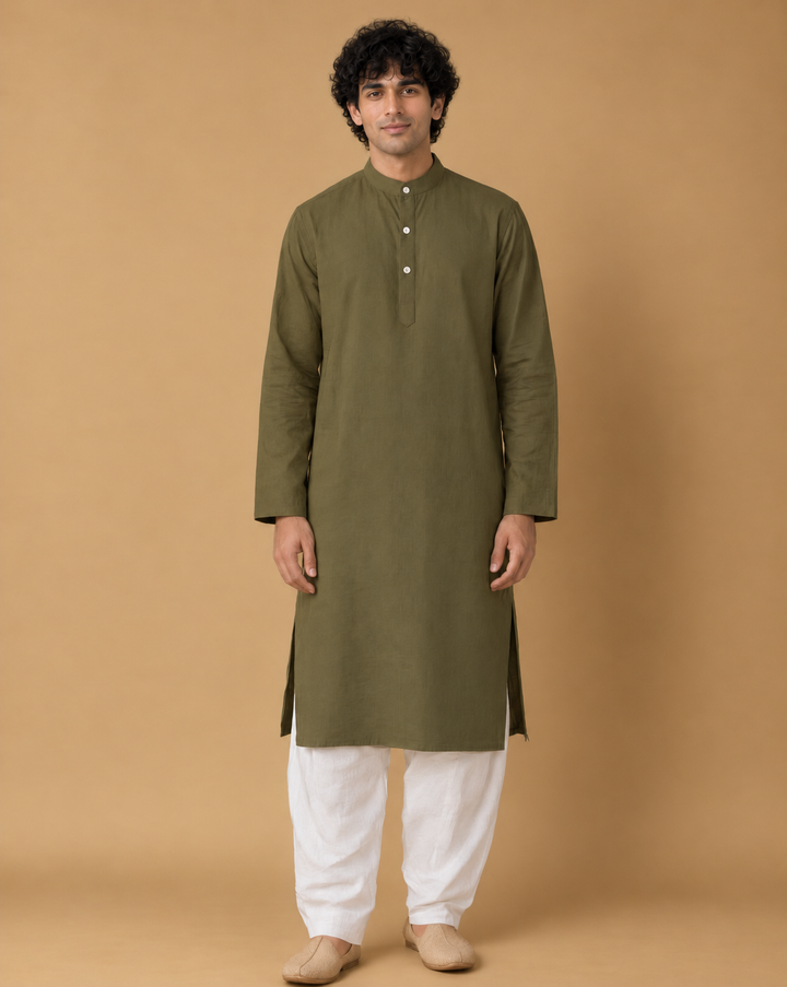 Vanam* Cotton Linen Kurta Set 