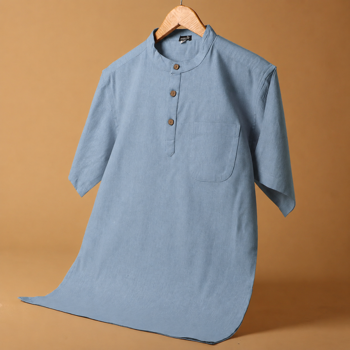 Vyom* Cotton Linen Kurta Shirt 