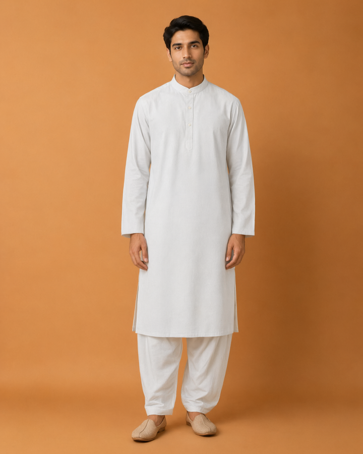 Safa* Cotton Linen Kurta Set 