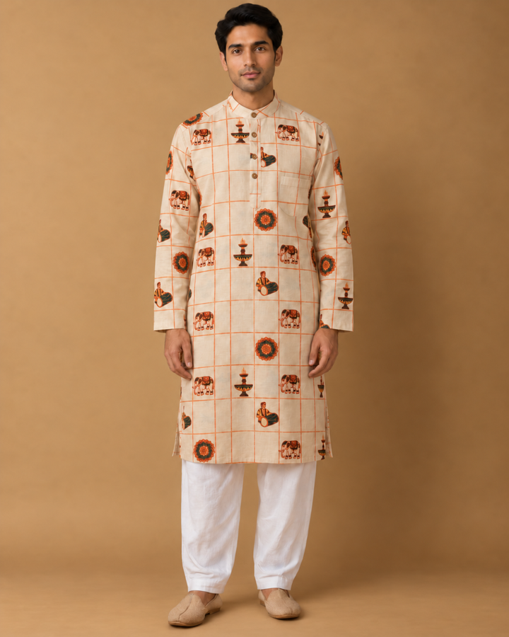 Jashn* Printed Kurta Set 