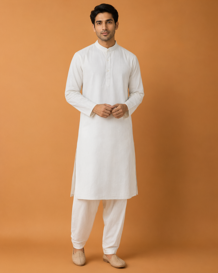 Safa* Cotton Linen Kurta Set 